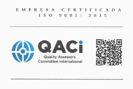 Empresa certificada ISO 9001:2015 por QACi